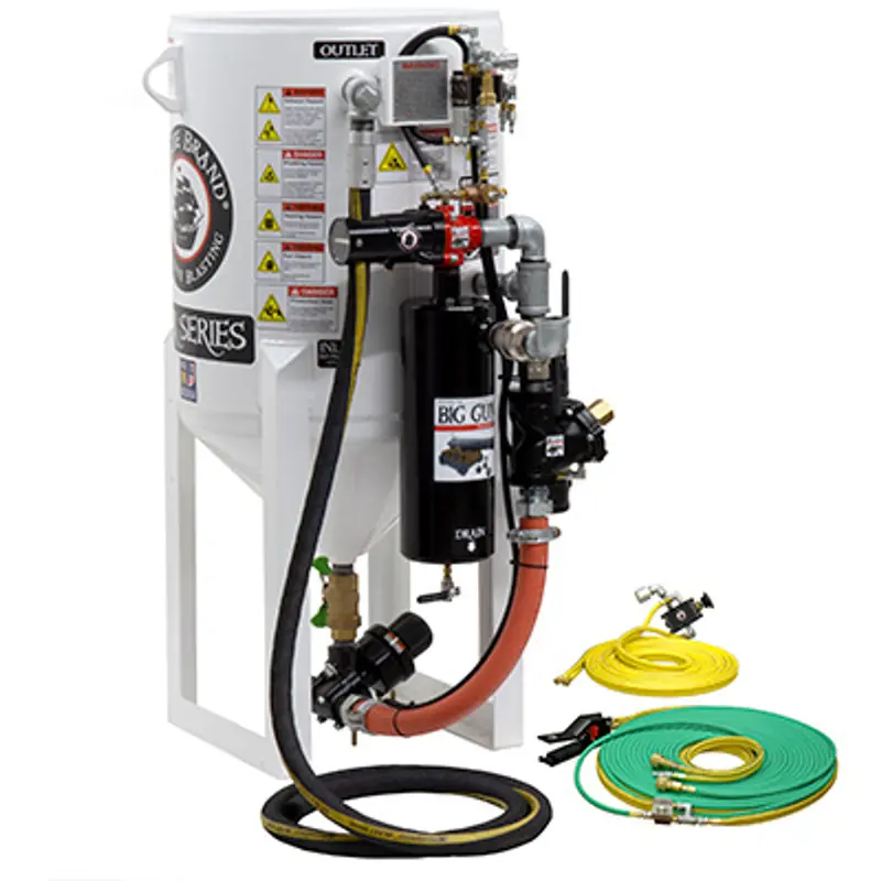 Pirate S-Series Short-Cycle™ 6.5 Cu Ft Blast Pot – Stationary, Single Outlet With Hose-Mounted Abrasive Cut-Off & Pressure Release System, Pneumatic Controls 1