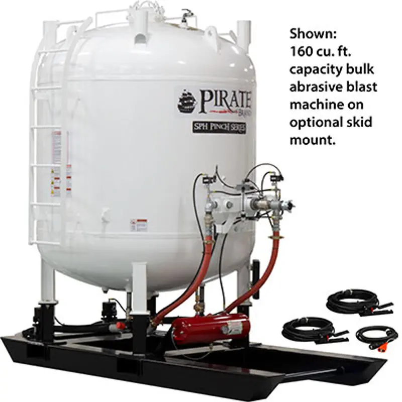 Pirate Sph Pinch-Valve 120 Cu Ft 12Vdc Electric Bulk Blast Pot 1