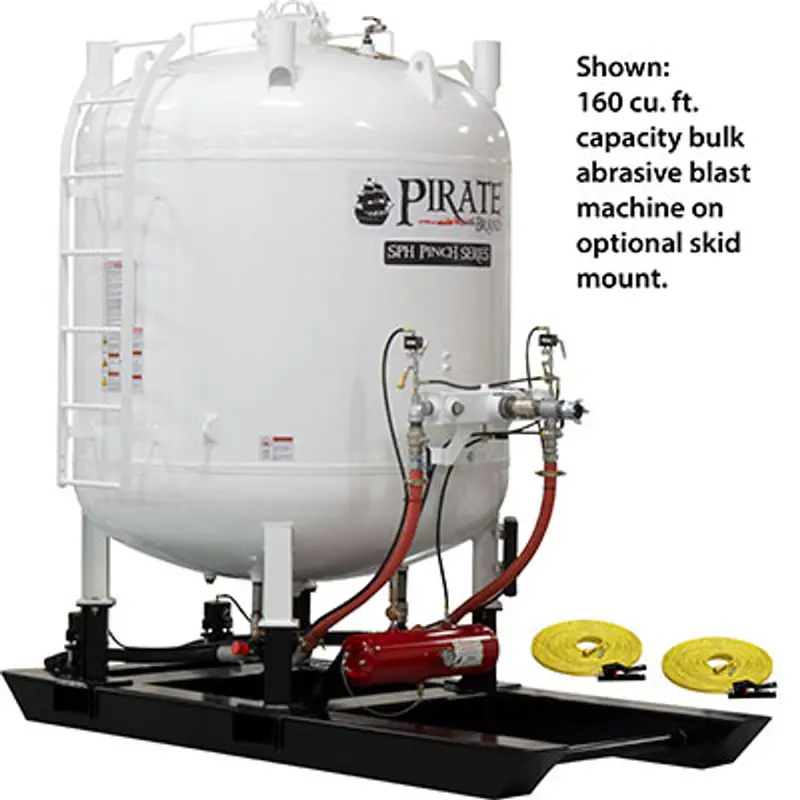 Pirate Sph Pinch-Valve 160 Cu Ft Pneumatic Bulk Blast Pot 1