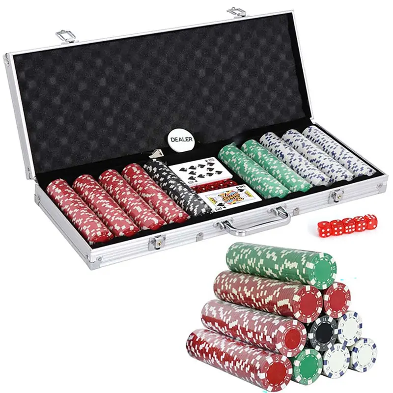 Premium 500-Piece Poker Chip Set With Carry Case 1