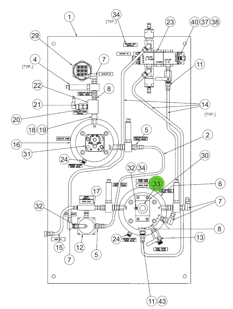 Ransburg 22-337 Bypass Valve Assembly For Fluid Control Systems 1