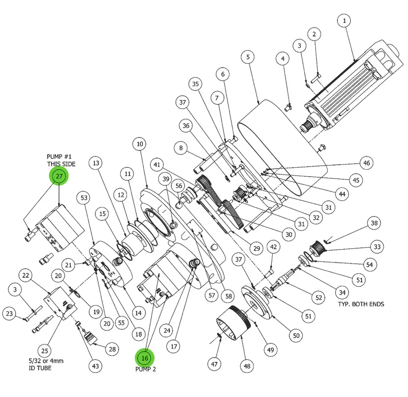 Ransburg 77844-03 Positive Displacement Pump (10 Cc/Rev) With Mounting Hardware 1