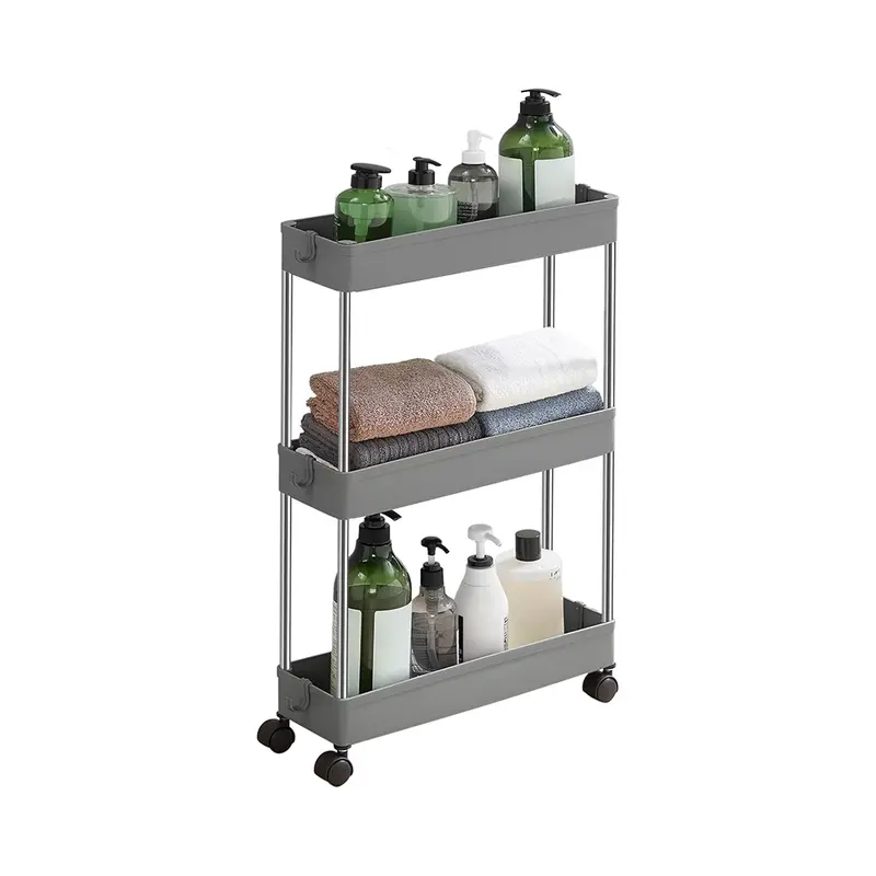 Rolling Kitchen Storage Trolley With Adjustable Shelves 1