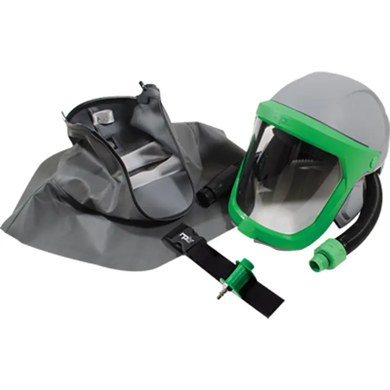 Rpb® Z-Link® Supplied-Air Respirator With Zytec® Fire-Rated Shoulder Cape, Constant Flow Valve, Ansi Z87+ Lens & Hard Hat (Niosh Tc-19C-0535) 1