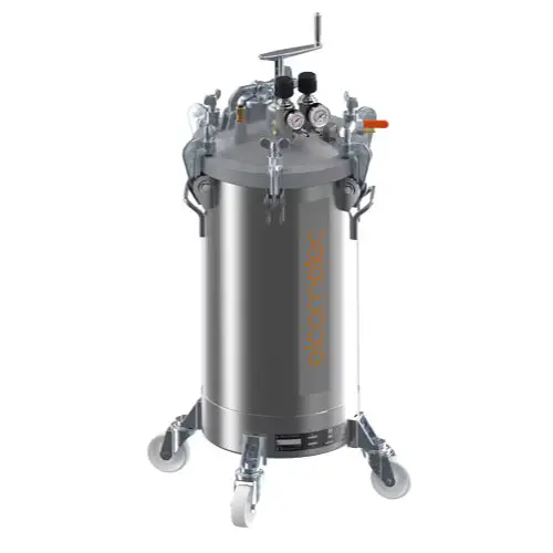Sagola P50T Stainless Steel Pressure Tank — 50L Wheeled Design With Manual Agitator 1