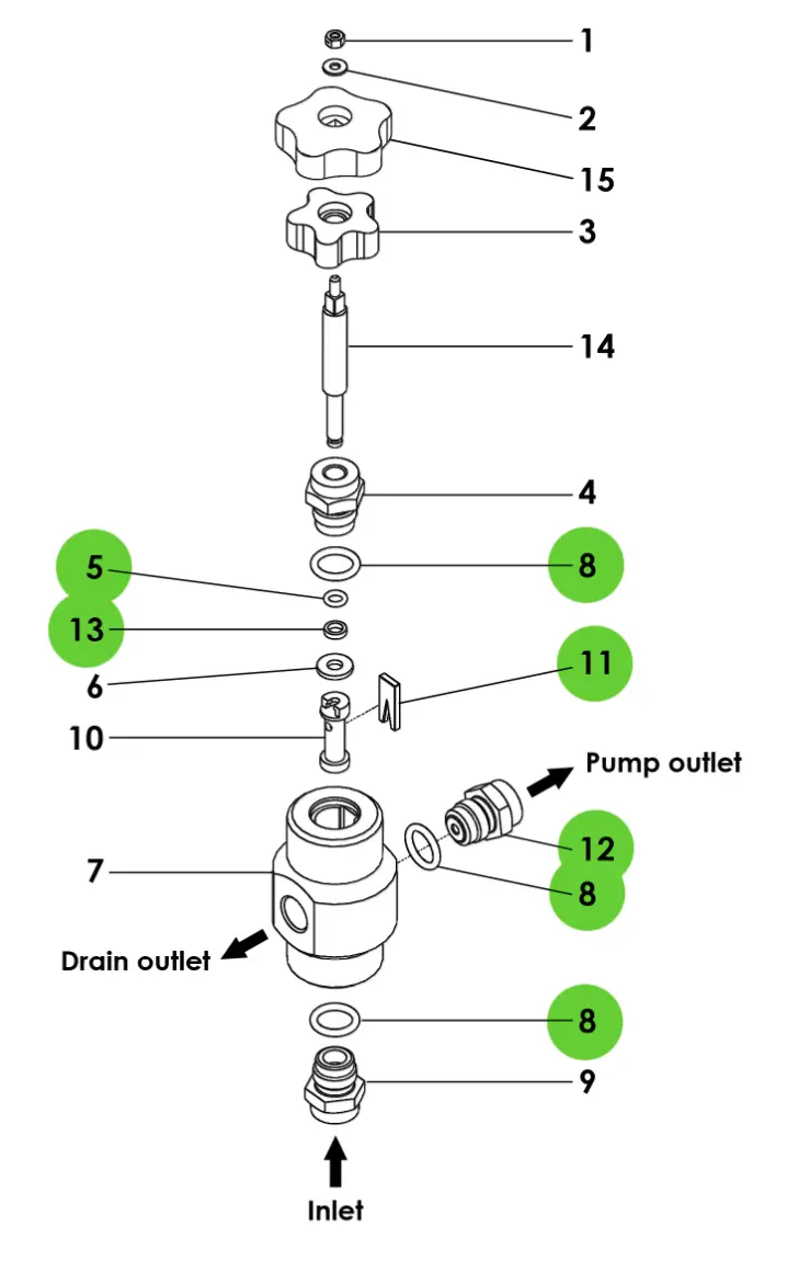 Sames Circulation Valve Repair Kit — Complete Service Pack (049-220-450) 1