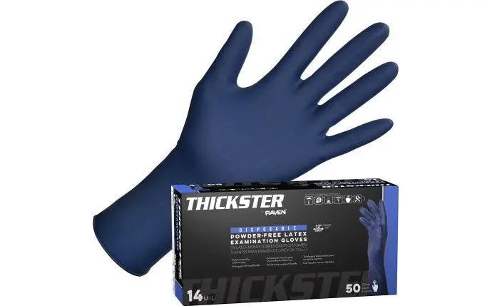 Sas Thickster® 14 Mil Powder-Free Latex Exam Gloves 1