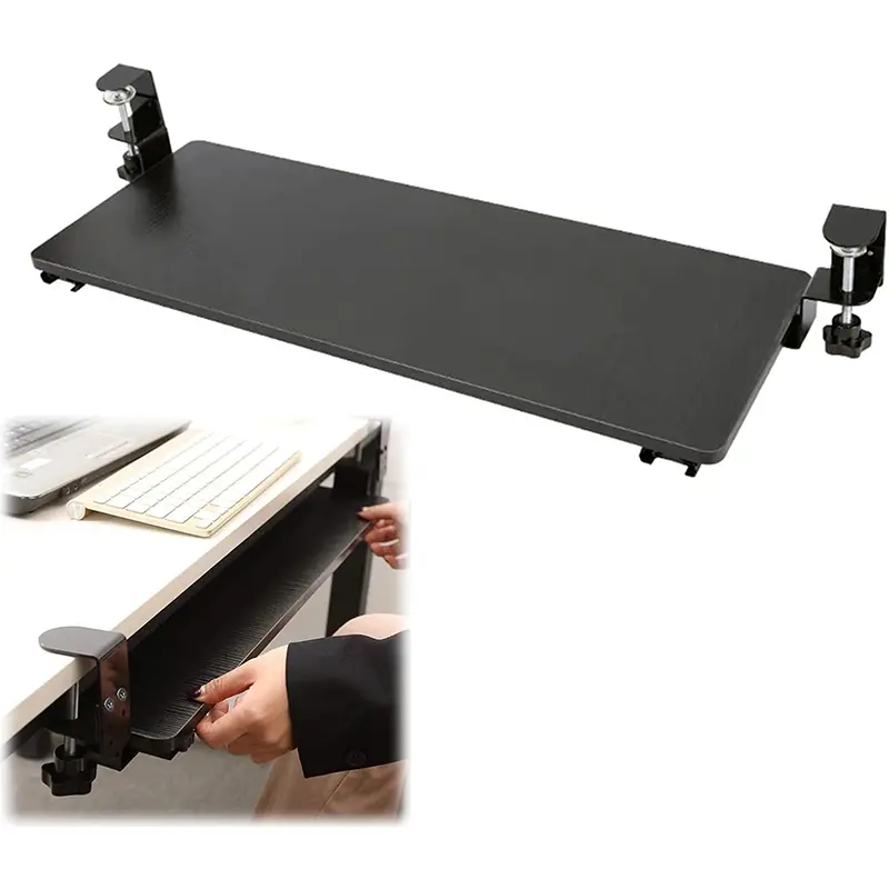 Sliding Under-Desk Keyboard Tray With Adjustable Mounting 1