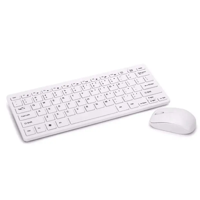 Slim 2.4Ghz Wireless Keyboard And Mouse Combo – White Finish 1