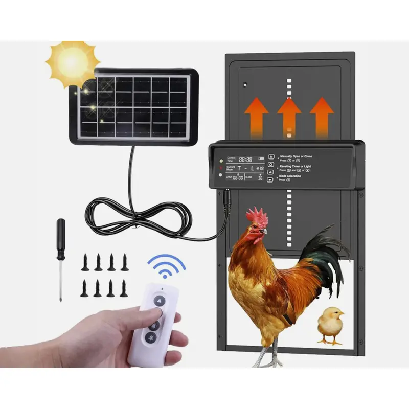 Solar-Powered Automatic Chicken Coop Door Opener 1