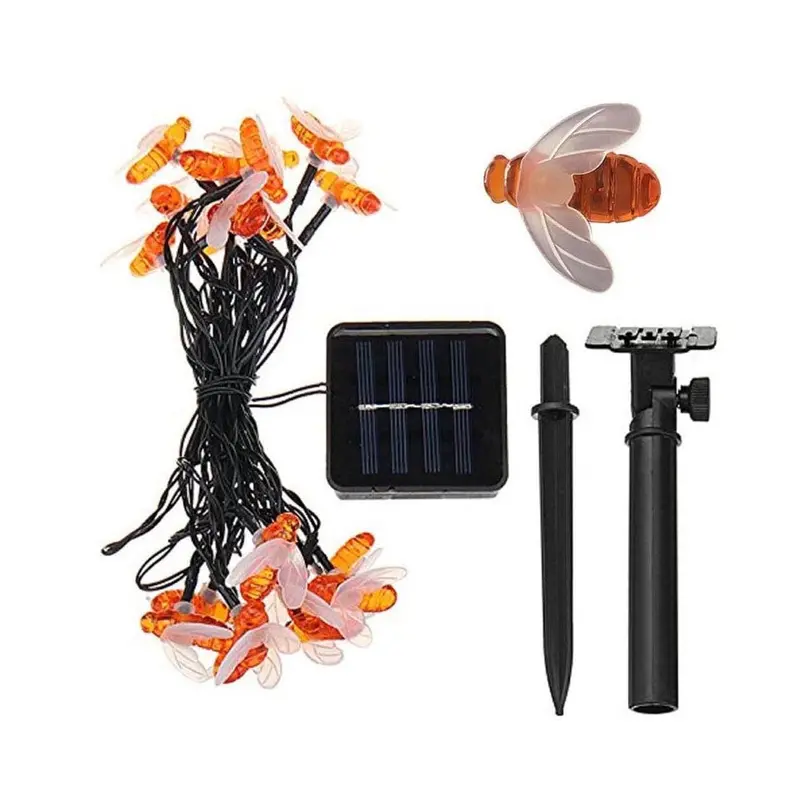 Solar-Powered Honeycomb Fairy String Lights – Outdoor Decor 1