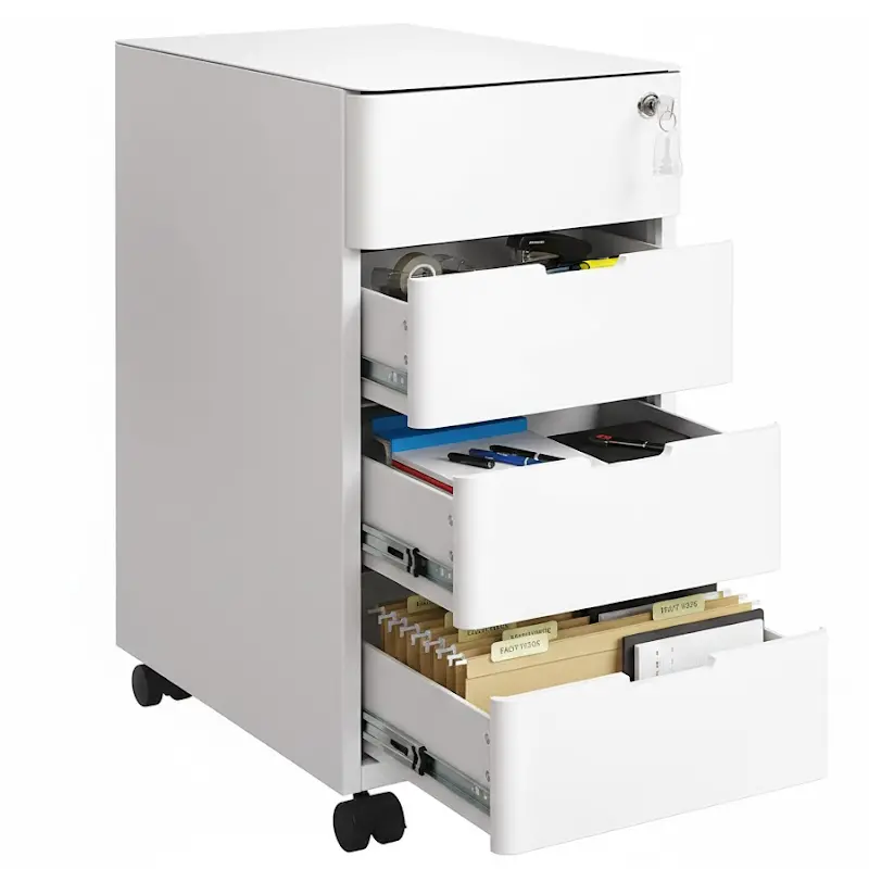Songmics Rolling Office File Cabinet – Mobile Document Organizer With Locking Wheels 1