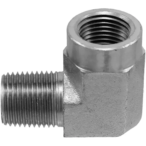 Stainless Steel 90° Male-To-Female 1/4" Npt Pipe Elbow Adapter 1