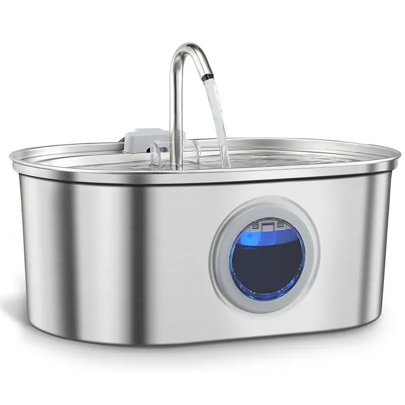 Stainless Steel Cat Water Fountain – 3.2L Capacity With Quiet Pump 1