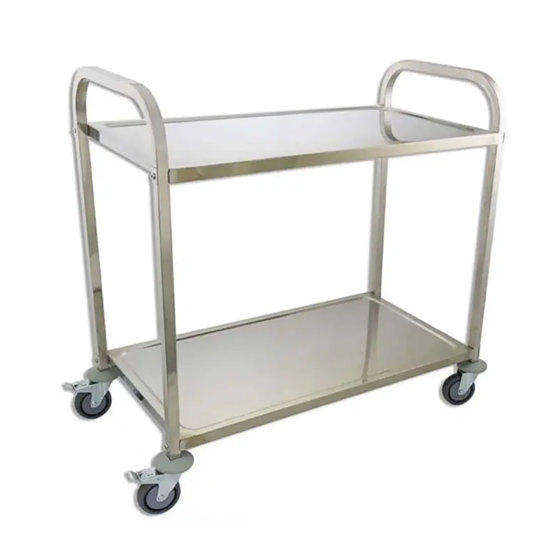 Stainless Steel Rolling Kitchen Trolley For Storage And Prep Space 1