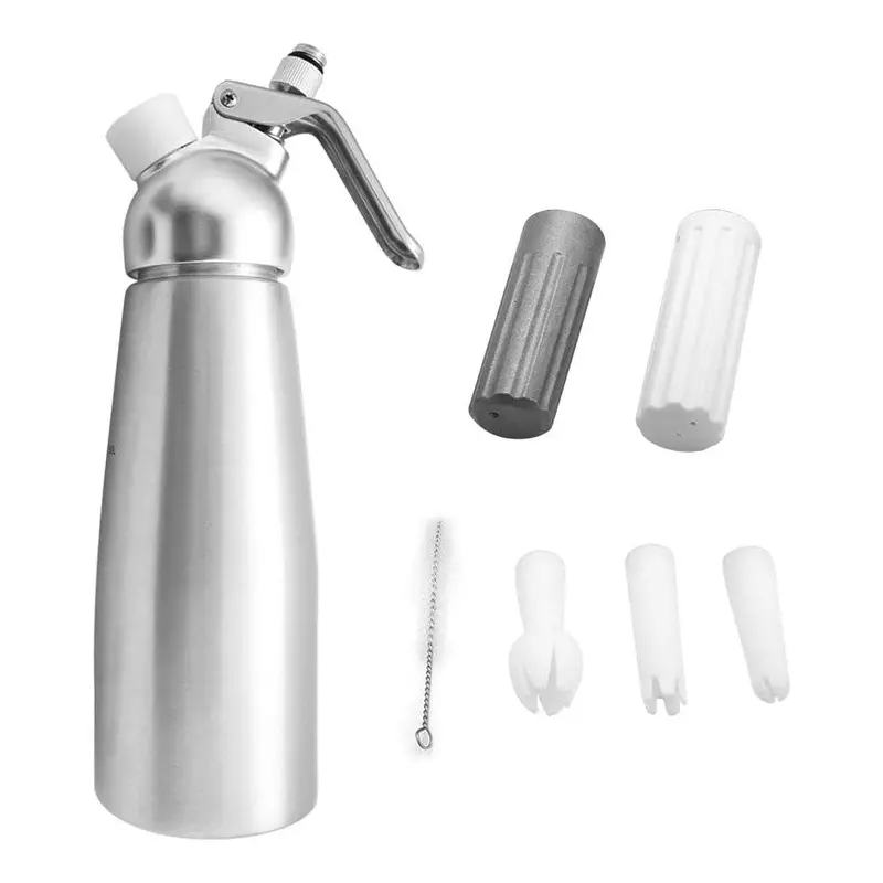 Stainless Steel Whipped Cream Dispenser With Nitrous Oxide Chargers 1