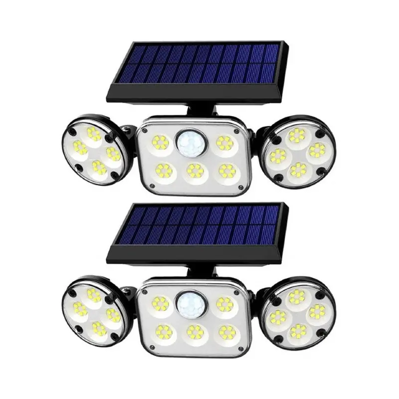 Triple-Head Solar-Powered Outdoor Light – Motion-Activated Weatherproof Security Lamp 1