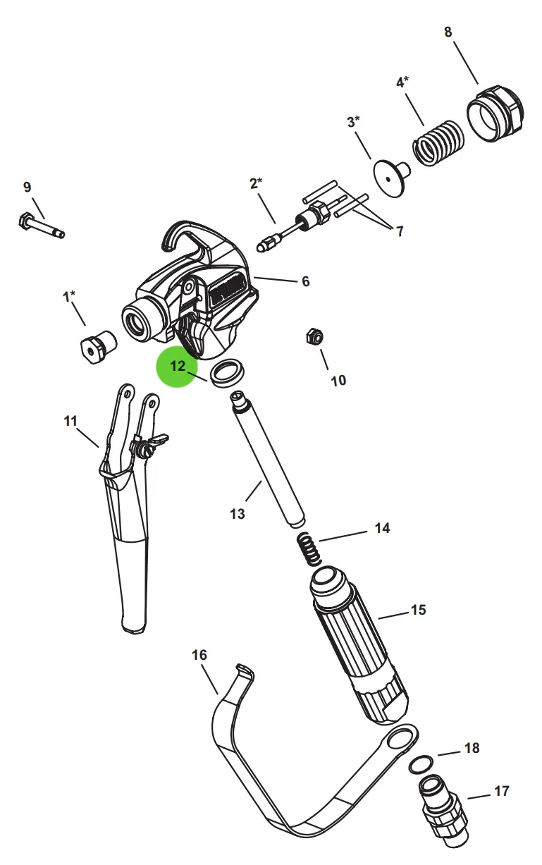 Tritech 501-018 Handle Seal For T360 And T720 Spray Systems 1