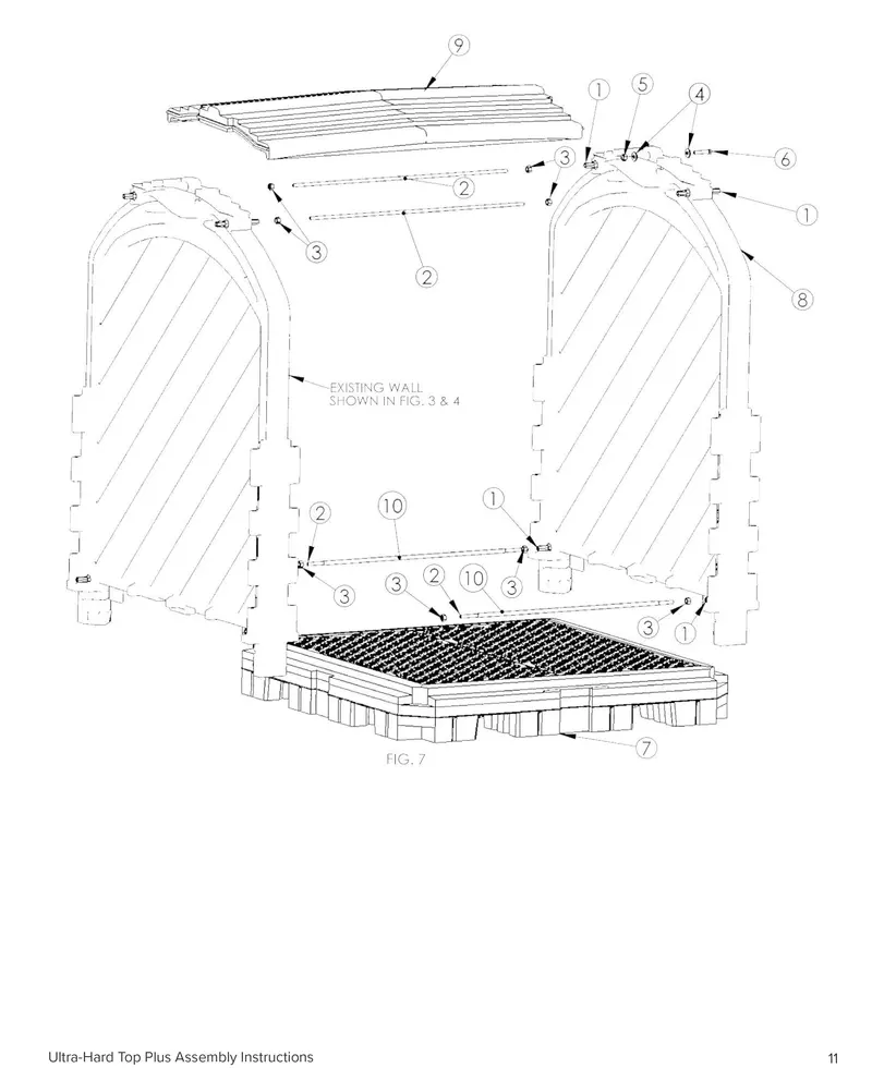 Ultratech Hard Top Plus Extender Kit – Customizable Drain Or No-Drain Option 1