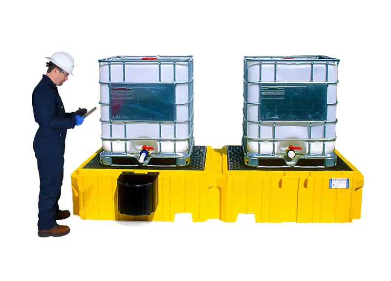 Ultratech Ultra-Twin Ibc Spill Pallet – Dual-Ibc Spill Containment With Sump 1