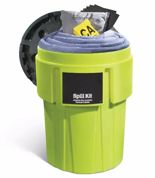 Universal 60-Gallon Spill Response Kit – Absorbs Oils, Coolants, Solvents & Water 1