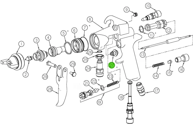 Universal Needle Seal Assembly For Spray Guns 1