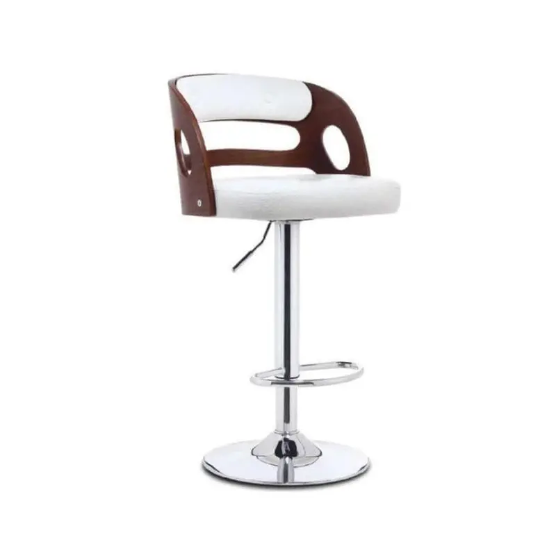Vintage-Inspired Barstool With Footrest And Soft Pu Upholstery 1