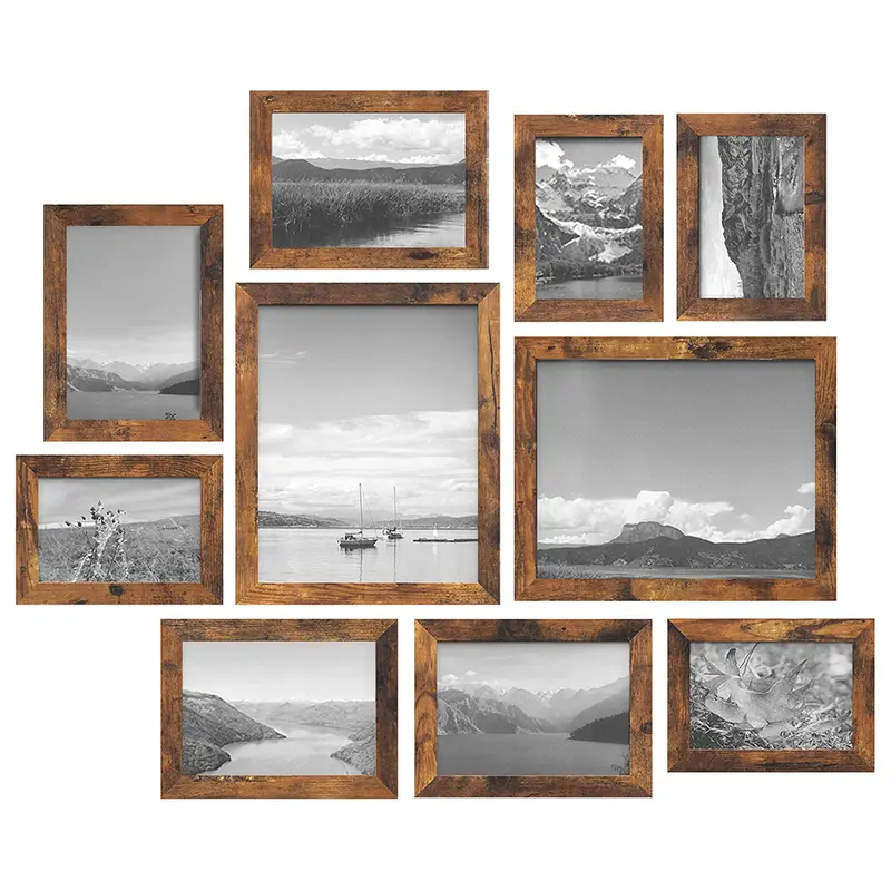 Vintage-Style Photo Frame Set – 10-Piece Curated Display Bundle 1