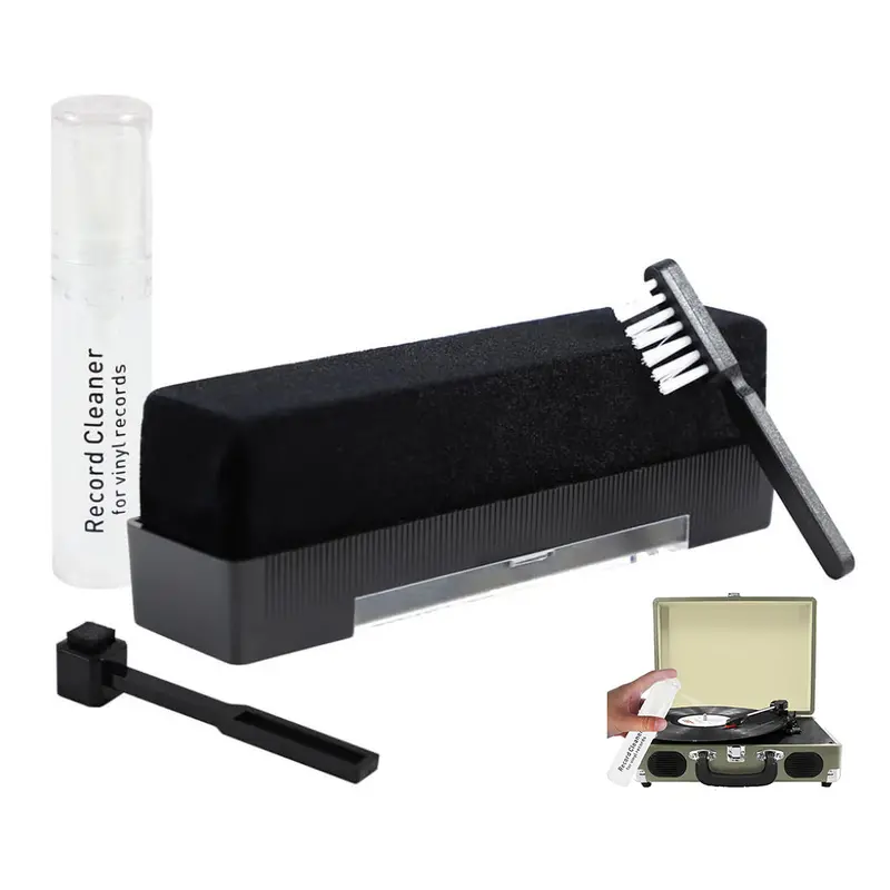 Vinyl Record Cleaning Brush Kit – Anti-Static Dust Remover With Carbon Fibers 1