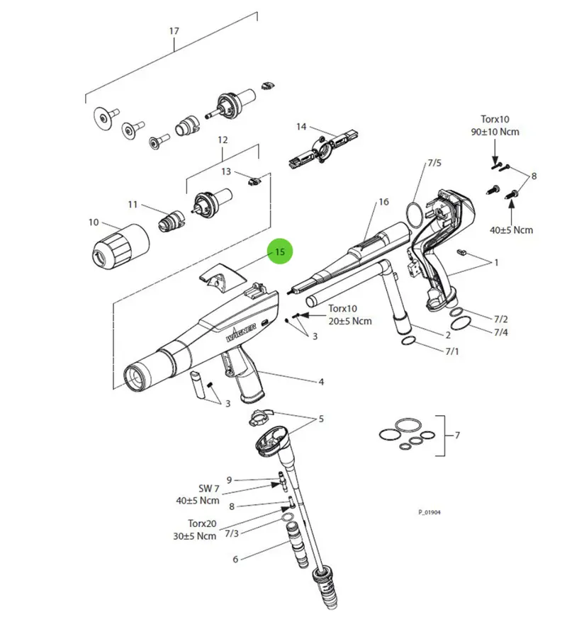 Wagner Sp Gun Hook – Single Mount (Model 2320330) 1