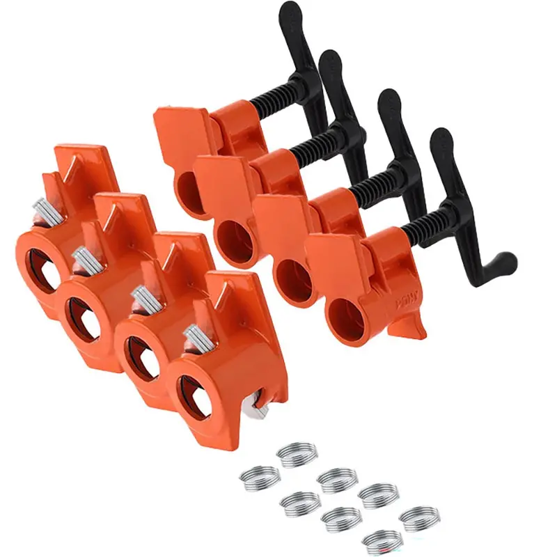 Woodworking Pipe Clamp Set – Heavy-Duty Gluing Clamps For Carpentry 1