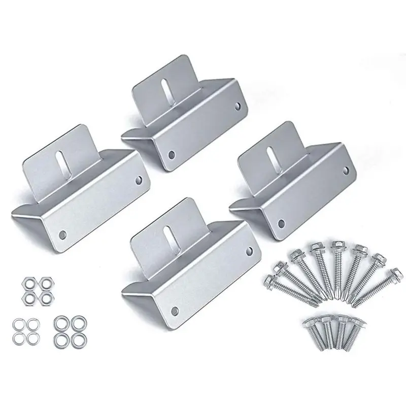 Z-Bracket Solar Panel Mounting Kit – 4-Piece Rv And Roof Installation Set 1