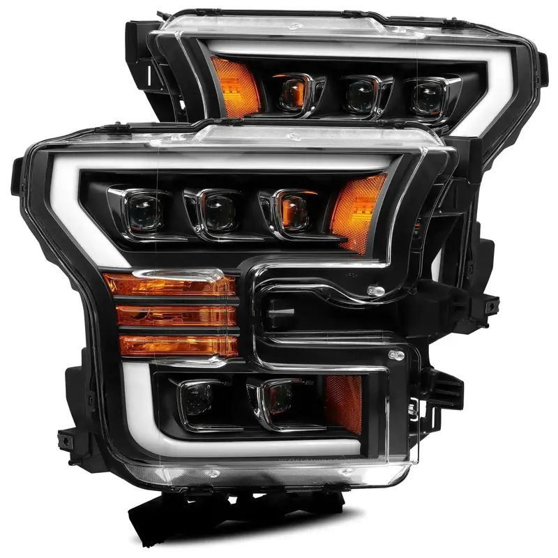 Alpharex Plank-Style Led Projector Headlights – Matte Black Housing, Model 880152 1