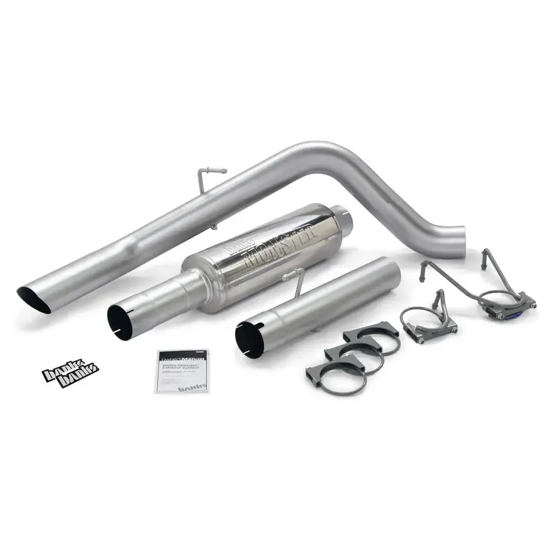 Banks Power 48780 Monster Sport Exhaust System – 4-Inch Single-Slash-Cut Exit 1