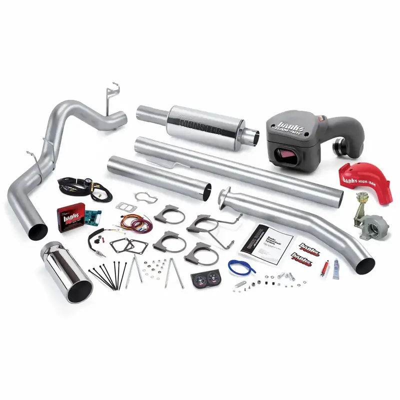 Banks Power 49394 Tuning Kit – Exhaust System, Cold Air Intake & Programmer Combo 1
