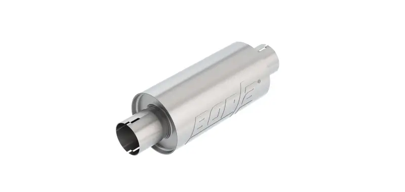 Borla Universal Resonator Muffler — 2.5-Inch Inlet/Outlet, 5X10-Inch Cylindrical Body With Notched Ends 1