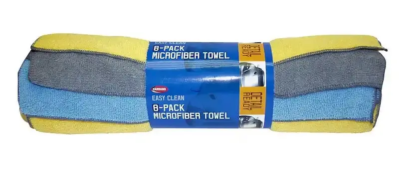 Carrand Microfiber Towel Pack 40062 – 8-Piece Set, 14" X 14", Ultra-Soft Cleaning Cloths 1