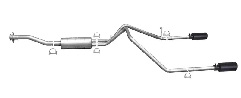 Gibson 65586B Black Elite Dual Split Exhaust System – Stainless Steel Construction 1