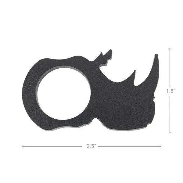 Go Rhino Ex0382 Stainless Steel Logo Keychain – Black Powder-Coated Finish 1