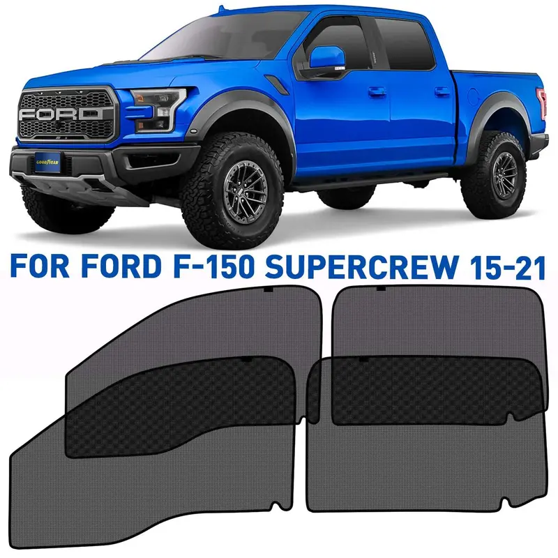 Goodyear Uv-Protective Window Shades – Universal Fit Car Accessories (Model Gy004797) 1