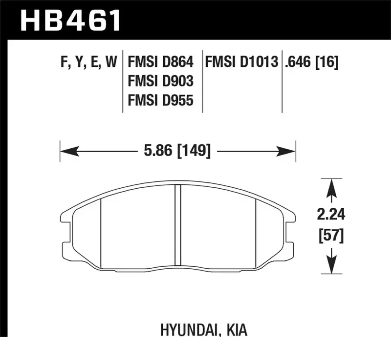 Hawk Performance Hps Front Disc Brake Pads – 0.646" Thickness, High-Performance Street Compound 1