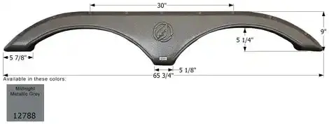 Icon 12788 Fender Skirt – Tandem Evergreen Series For Commercial Trailers 1