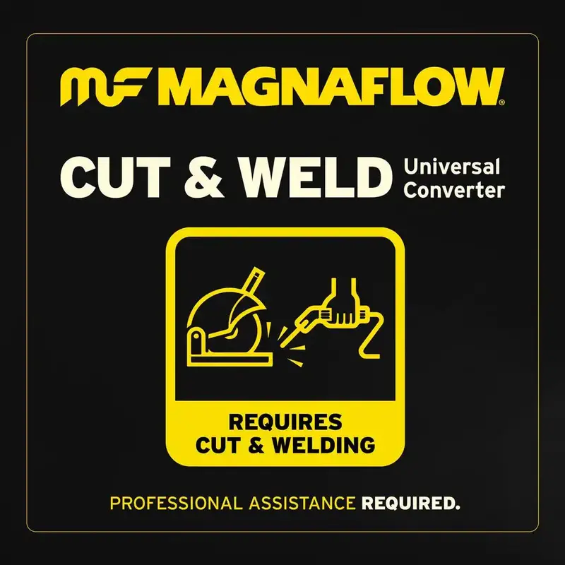 Magnaflow Universal Catalytic Converter – 2.5-Inch Inlet, Angled Design (99176Hm) 1