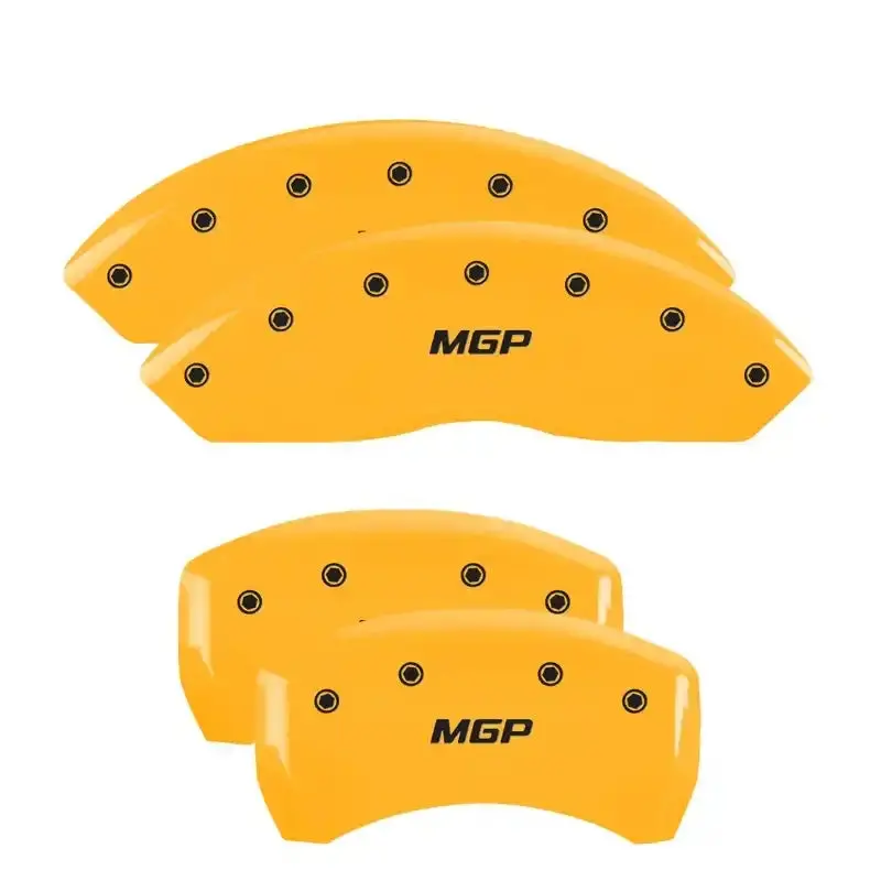Mgp 4-Piston Caliper Covers – Engraved Yellow & Black Finish For Kia/Hyundai Models 1