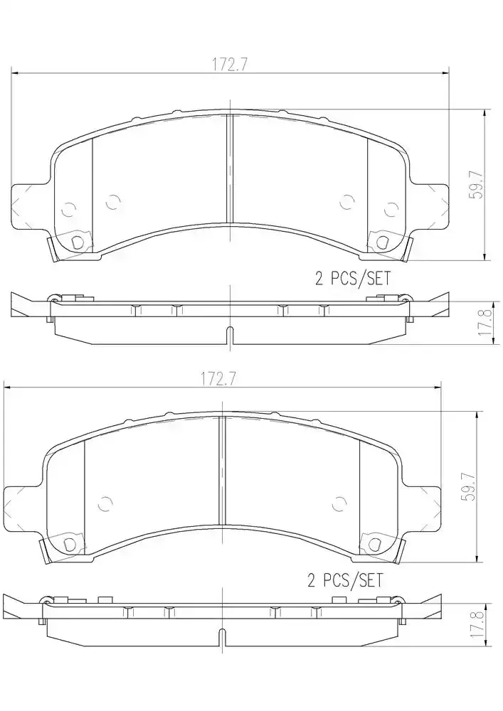 Premium Disc Brake Pad Set – Direct-Fit Replacement For Common Vehicle Applications 1