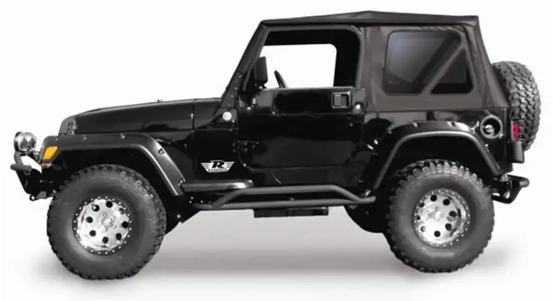 Rampage 68835 Complete Soft Top System With Frame & Hardware – Black Diamond Finish 1