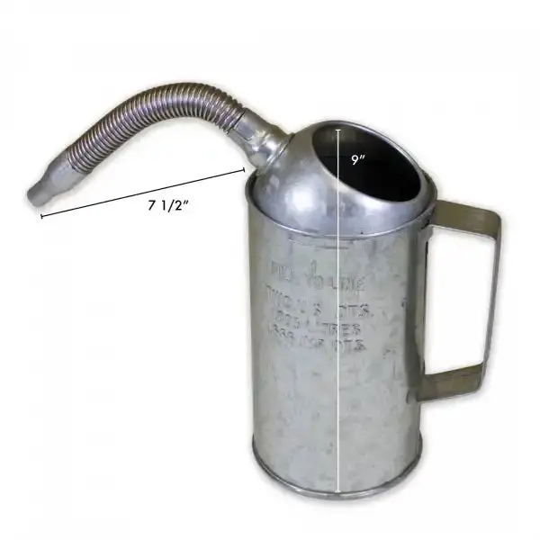 Silver 2-Quart Galvanized Measuring Can 1